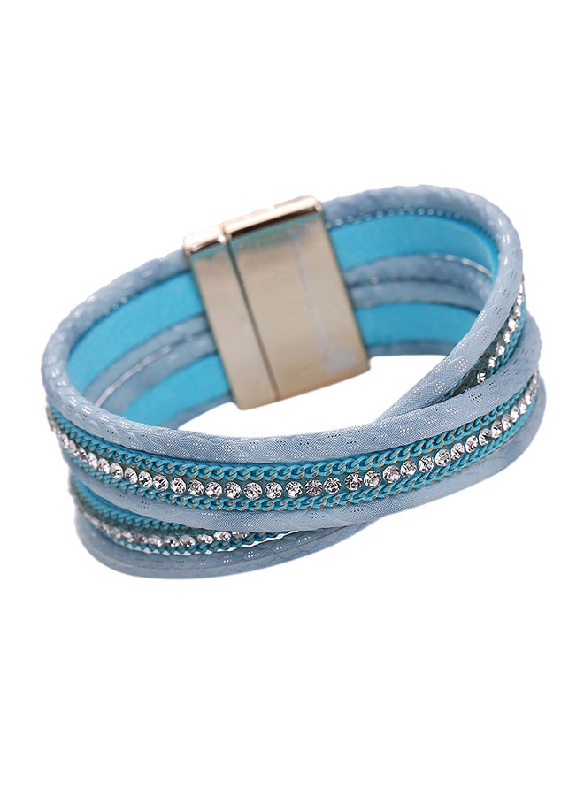 Braided Chain Pattern Cross Layer Bracelet