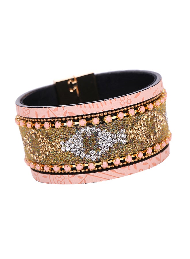 Sharpdo Crystal Design Wrap Bracelet