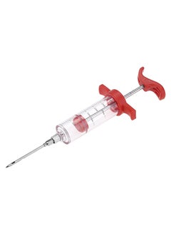 Generic Meat Marinade Injector Syringe Needle Red/Clear/Silver 22 x 7.5cm 