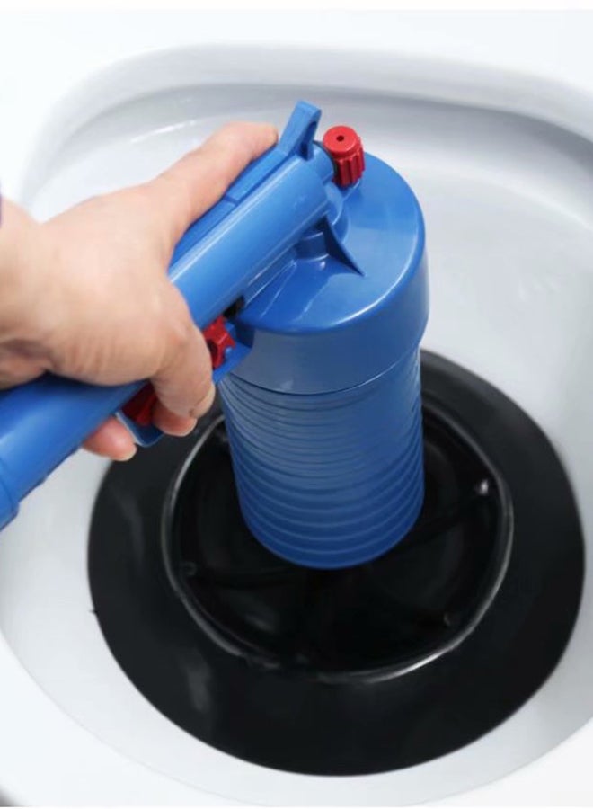 High Pressure Air Drain Blaster Pump Plunger Sink Pipe Clog Remover Blue 350grams
