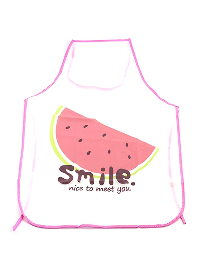 Cute Fruit Cartoon Pattern Apron Red 76x72 cm