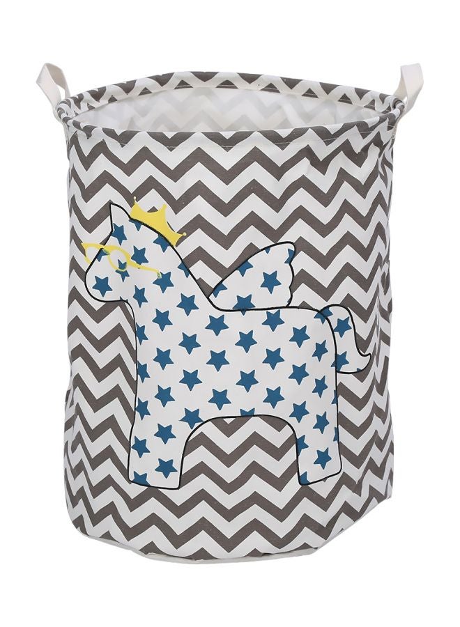 Creative Storage Basket Grey/White/Blue 39x49centimeter - Image 1
