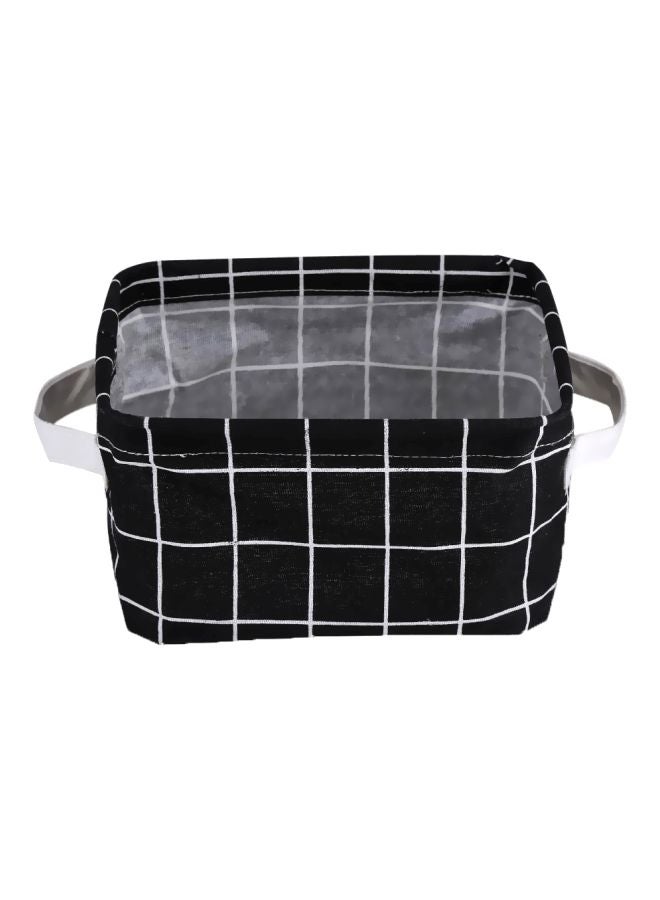 Foldable Laundry Storage Basket Black Lattice 20x16x15centimeter  - Image 1