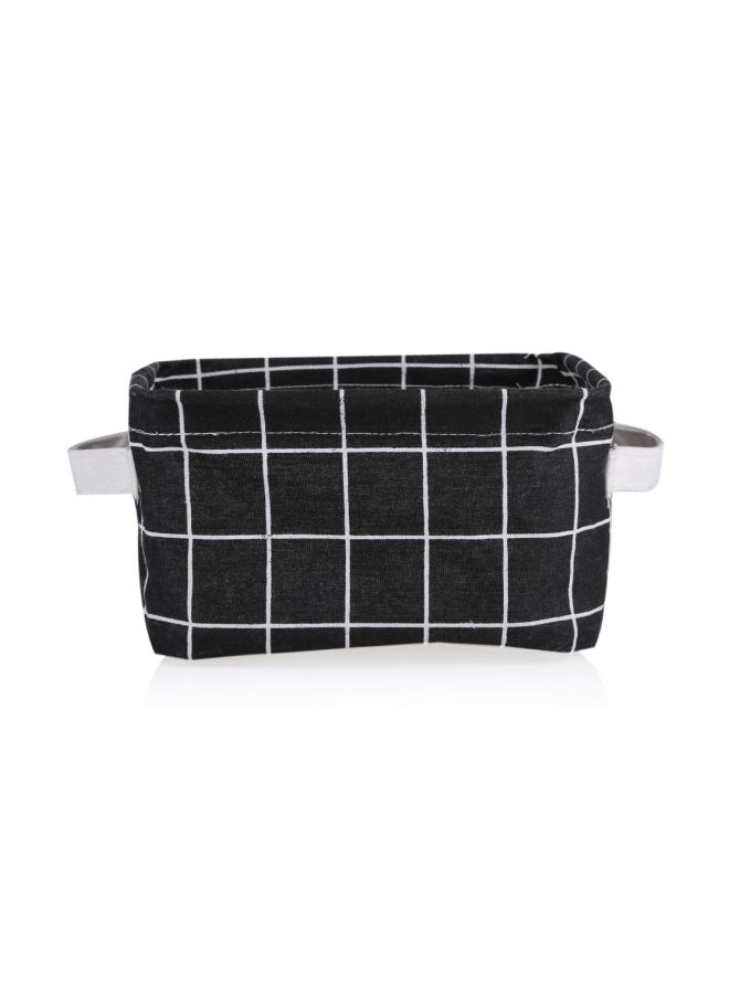 Foldable Laundry Storage Basket Black Lattice 20x16x15centimeter  - Image 2