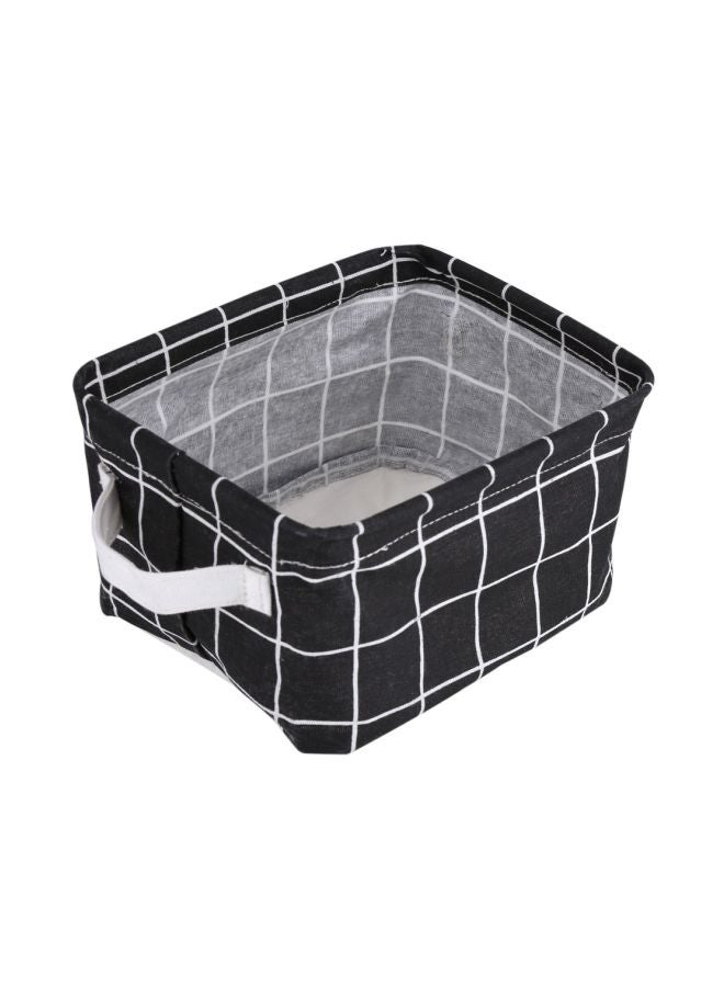 Foldable Laundry Storage Basket Black Lattice 20x16x15centimeter  - Image 3