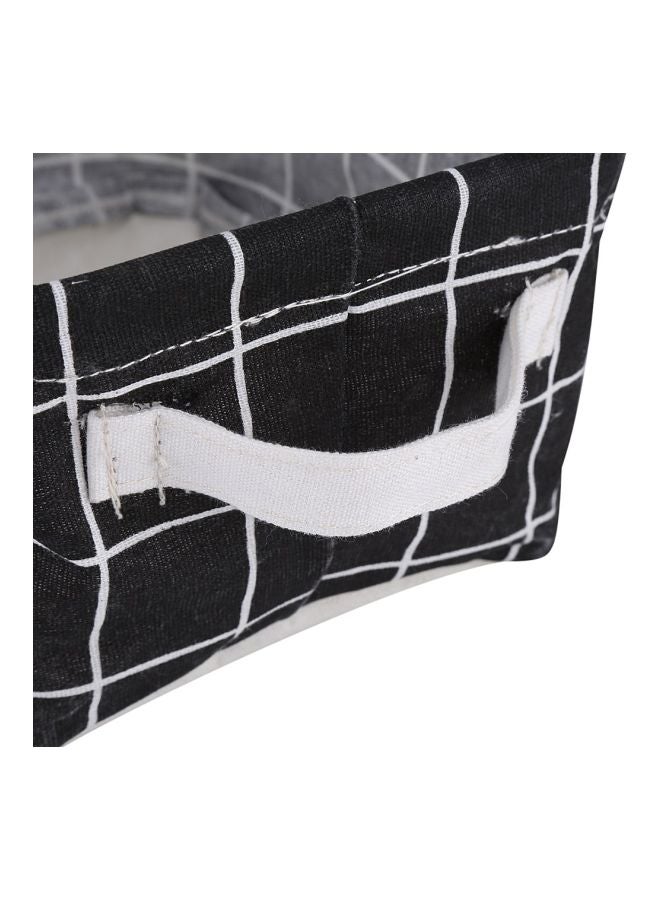 Foldable Laundry Storage Basket Black Lattice 20x16x15centimeter  - Image 4