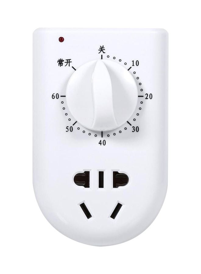 Digital Countdown Control Timer Plug White 10x6.3x7.3cm  - Image 1