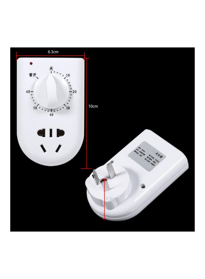 Digital Countdown Control Timer Plug White 10x6.3x7.3cm  - Image 5