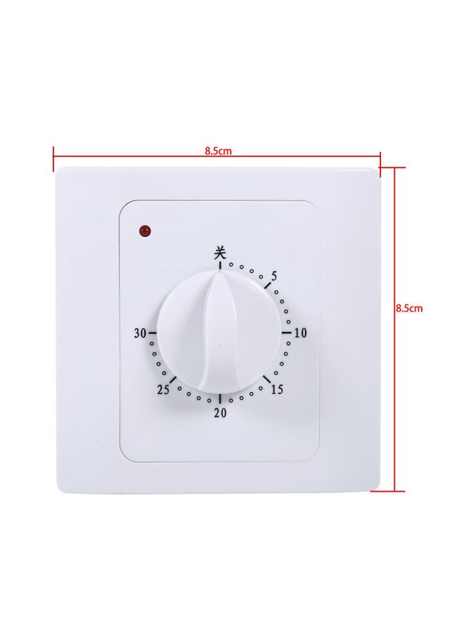 Generic - Digital Countdown Control Timer Plug White 8.5x8.5centimeter - Image 1
