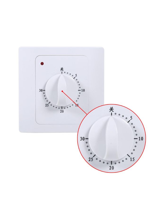 Generic - Digital Countdown Control Timer Plug White 8.5x8.5centimeter - Image 1