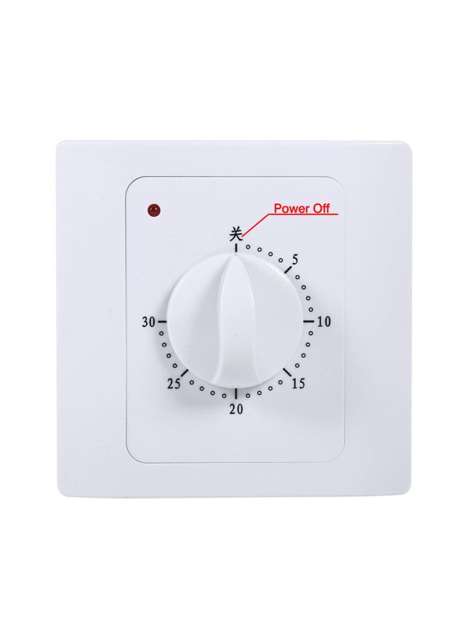 Generic - Digital Countdown Control Timer Plug White 8.5x8.5centimeter - Image 1