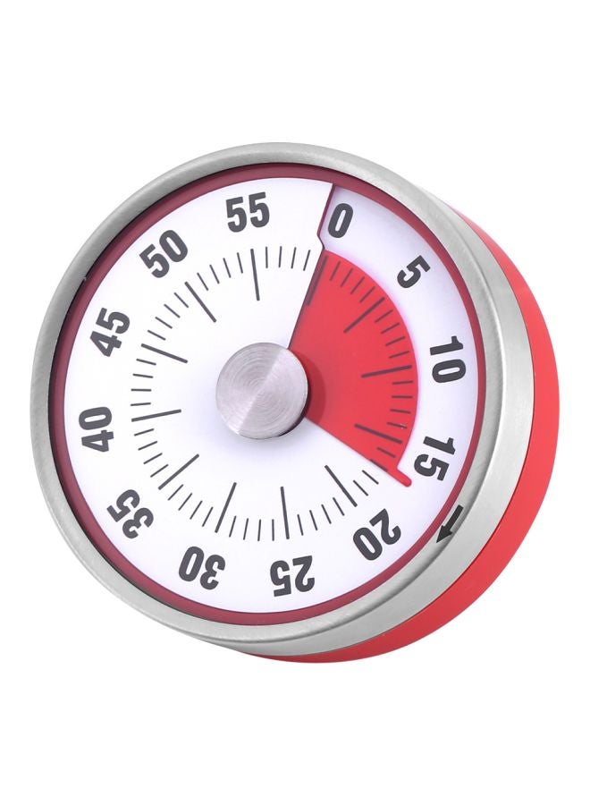 Magnetic Mechanical Countdown Reminder Timer White/Red 8x3x8cm  - Image 1