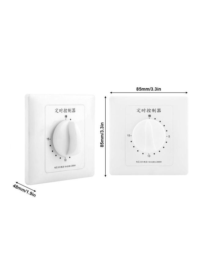 Generic - Water Pump Mechanical Countdown Timer White 85x48x85mm - Image 1