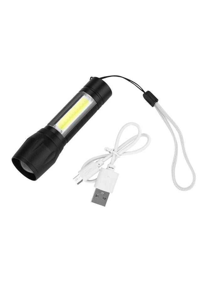 USB LED Rechargeable Torch Black 9.5x2.5centimeter - Image 1