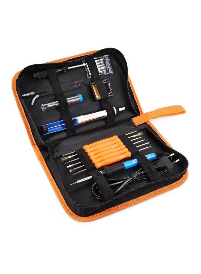 Inlife - Soldering Iron Kit With Temperature Control Light Blue/Black/Orange - Image 1