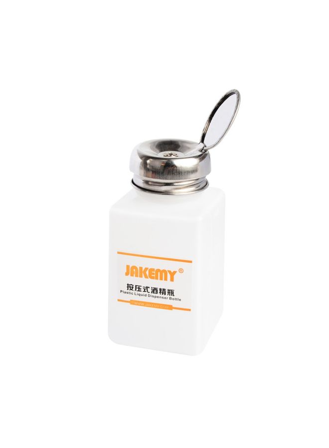 JAKEMY - Plastic Liquid Dispenser Bottle White 180ml - Image 1