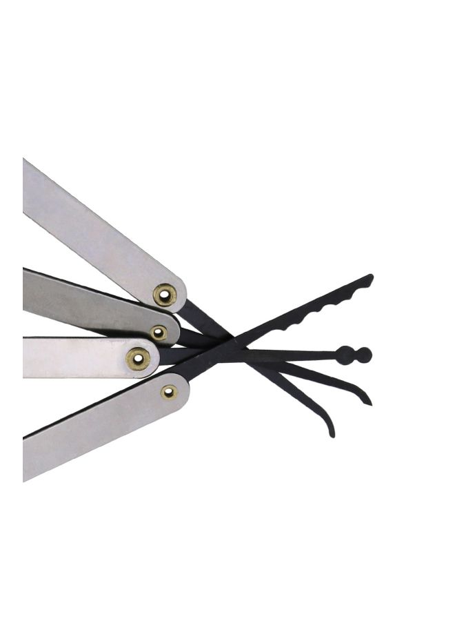 LOCKMALL 15-Piece Hook Lock Pick Set Silver/Black 4.72x0.2x0.04inch  - Image 2