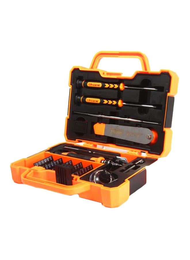 JAKEMY 45-Piece Multi Bit Screwdriver Kit With Spudger Tweezers Set Yellow/Black 21x7x17cm  - Image 1