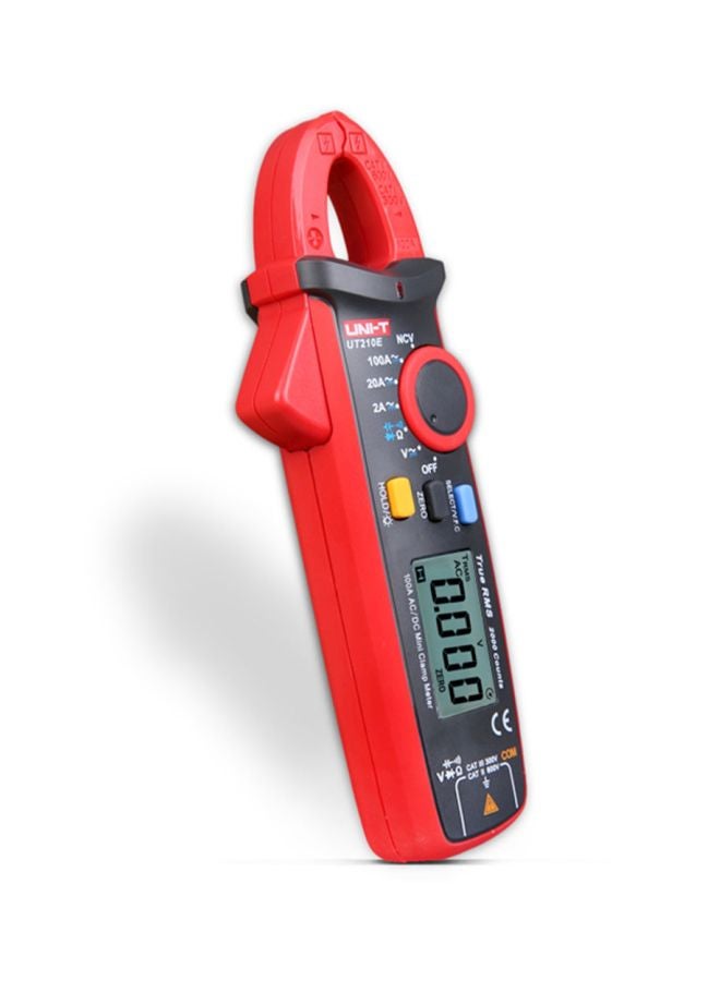 يوني تي - جهاز اختبار رقمي على شكل مشبك مع شاشة عرض LCD أسود/أحمر 15.50x3.35x6.00سم - Image 1