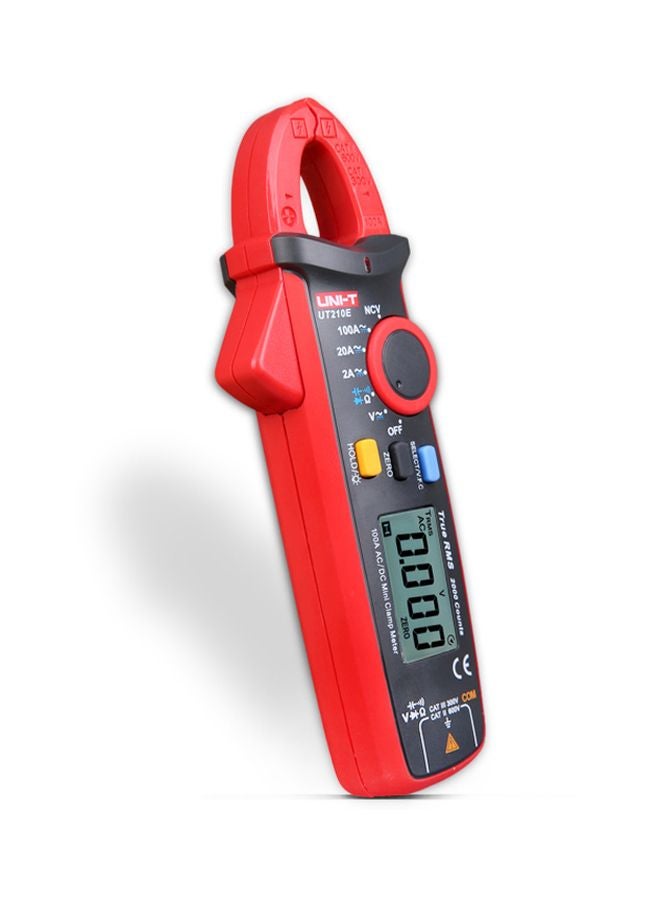 يوني تي - جهاز اختبار رقمي على شكل مشبك مع شاشة عرض LCD أسود/أحمر 15.50x3.35x6.00سم - Image 1