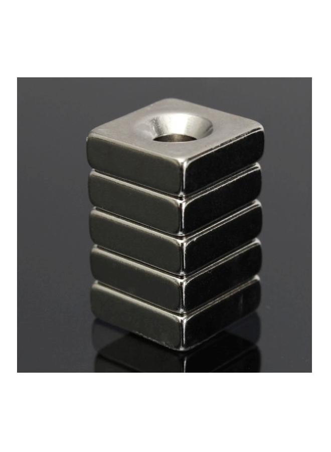 5-Piece Neodymium Magnet Set Silver 15x5x15mm  - Image 4
