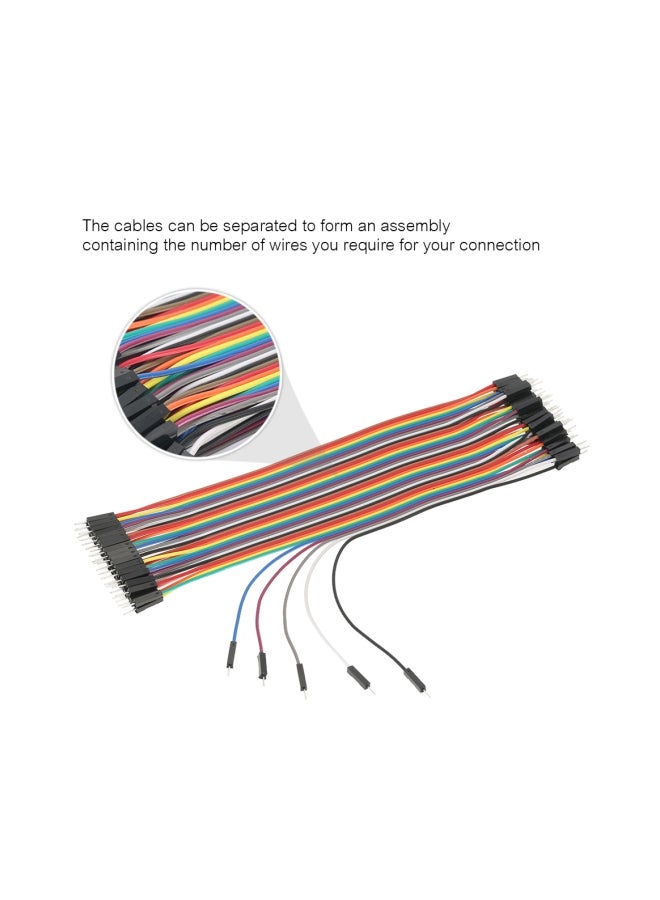 Generic - 240-Piece Breadboard Jumper Wires Ribbon Cable Kit Red/Black/Yellow 13x4.5x6centimeter - Image 1