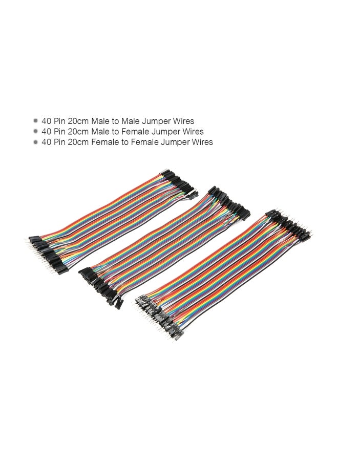 Generic - 240-Piece Breadboard Jumper Wires Ribbon Cable Kit Red/Black/Yellow 13x4.5x6centimeter - Image 1