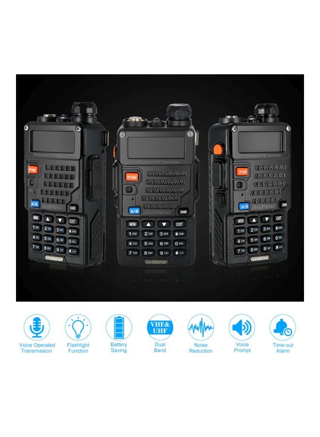 Baofeng Dual Band FM Transceiver Black 18x9.5x11centimeter  - Image 2
