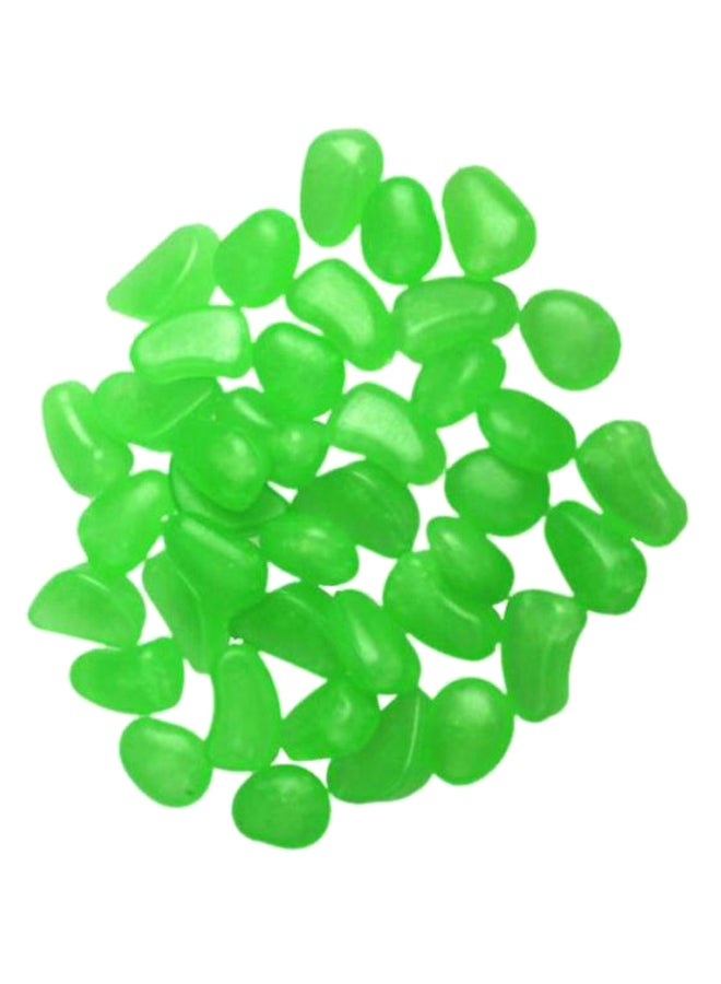 مجموعة أحجار تضيء في الظلام لتزيين حوض الأسماك مكونة من 50 قطعة أخضر