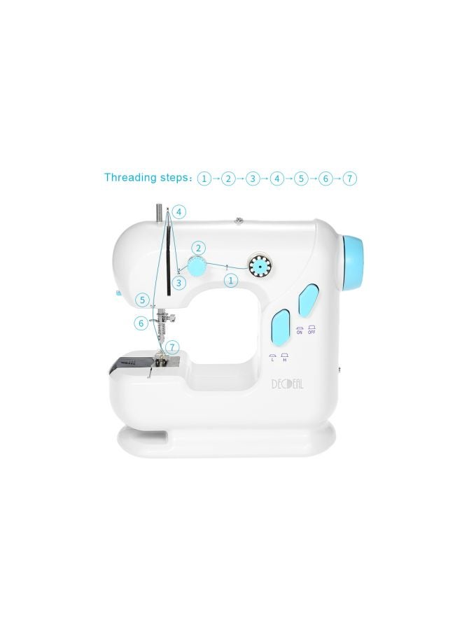 Decdeal Electric Sewing Machine YFSM-306 White/Blue - Image 4