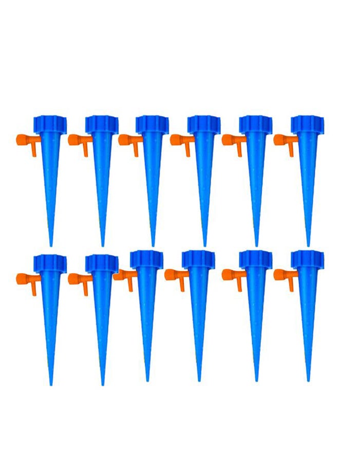 12-Piece Automatic Watering Drip Dispenser Set Blue/Orange