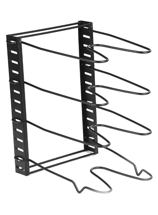 4-Layer Pan And Pot Lid Organizer Rack Black - Image 2