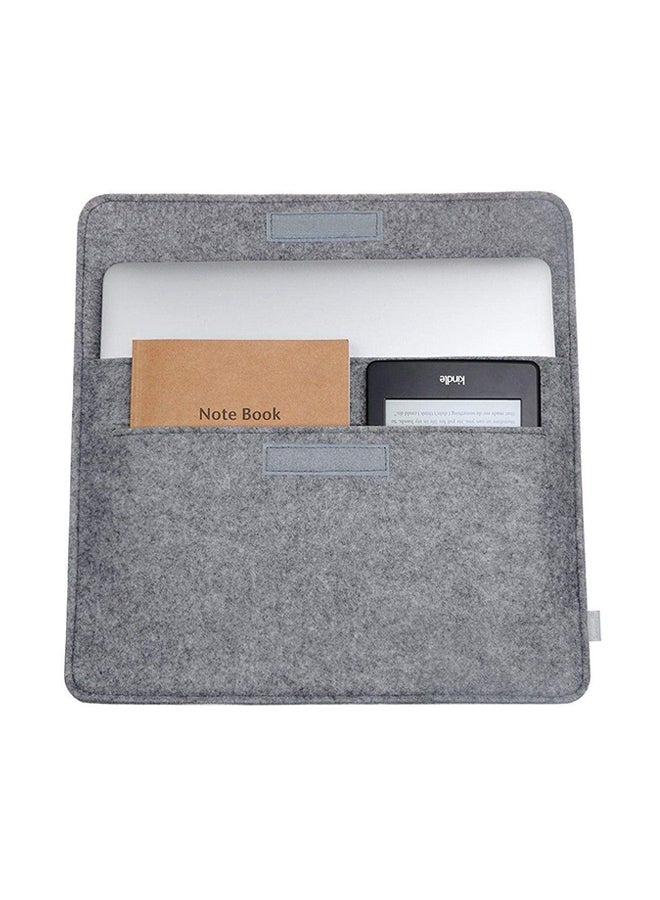 Protective Laptop Sleeve Case Cover With Mouse Pouch For Apple Mac Macbook Notebook Grey  - Image 2
