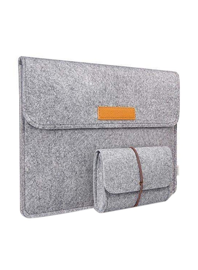 Protective Laptop Sleeve Case Cover With Mouse Pouch For Apple Mac Macbook Notebook Grey  - Image 1