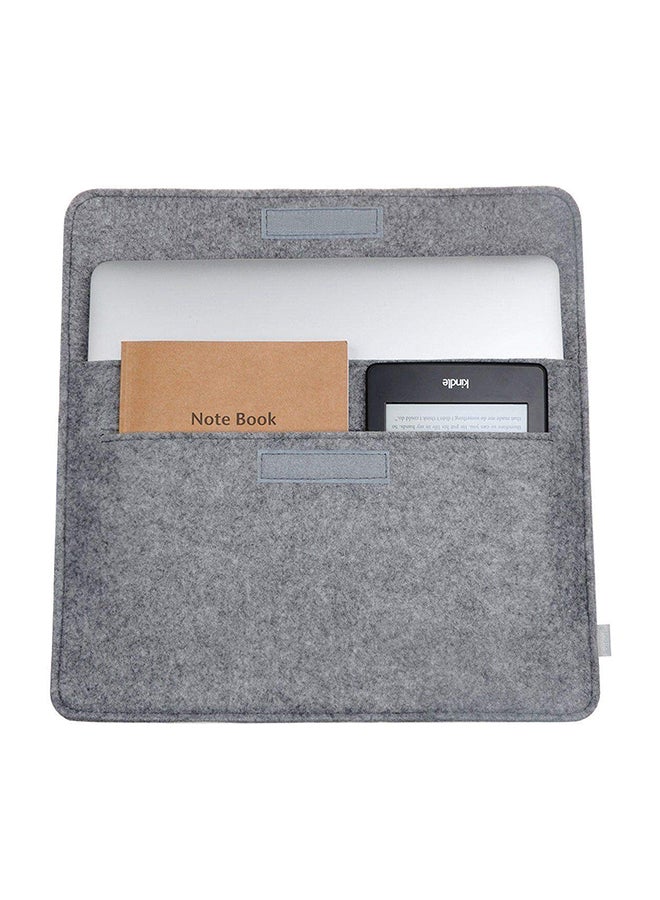 Protective Laptop Sleeve Case Cover With Mouse Pouch For Apple Mac Macbook Notebook Grey  - Image 2