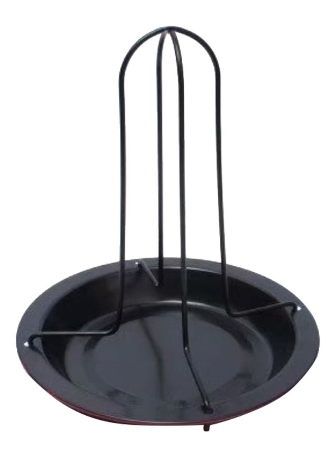 رف تحميص غير لاصق للدجاج بشكل عمودي أسود