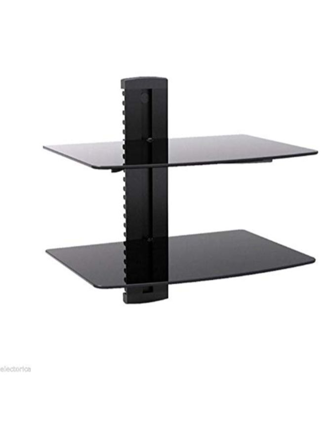 2-Layer Shelf Audio Video DVD Wall Stand HD TV Mount For Below 32 Inch Black - Image 3
