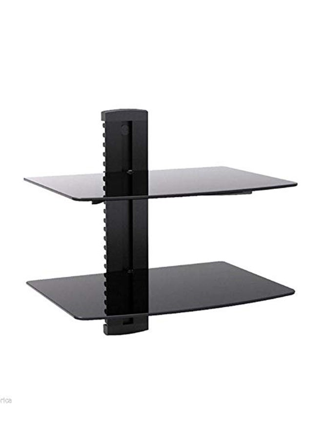 2-Layer Shelf Audio Video DVD Wall Stand HD TV Mount For Below 32 Inch Black - Image 1