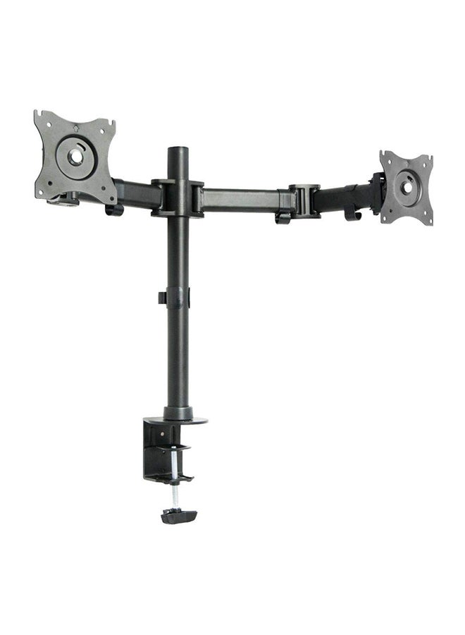 Double Arm Dual Monitor Stand Black - Image 1