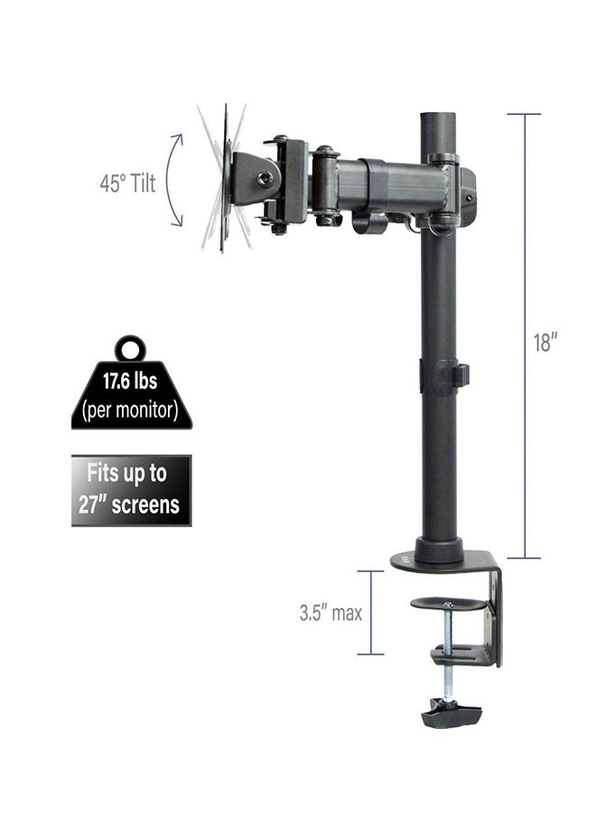 Double Arm Dual Monitor Stand Black - Image 4
