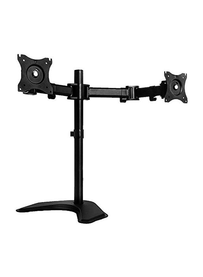 Single Display Sit-Stand Workstation Desk Mount Silver