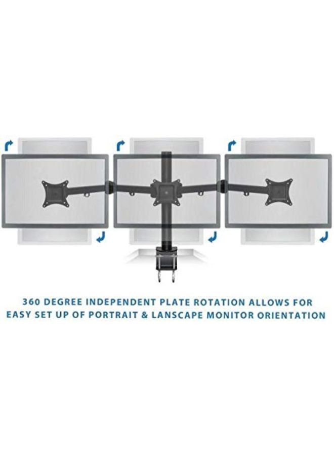 Tough Dual Monitor LCD/LED Desk Mount Stand Black - Image 3