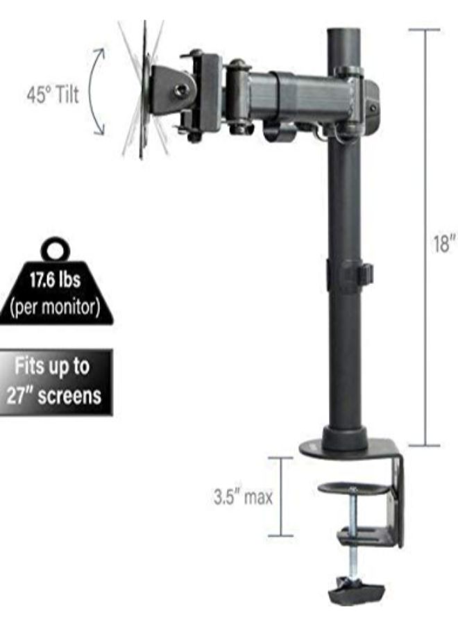 Full Motion TV Wall Mount Bracket Fully Articulating Vesa Stand Black - Image 4