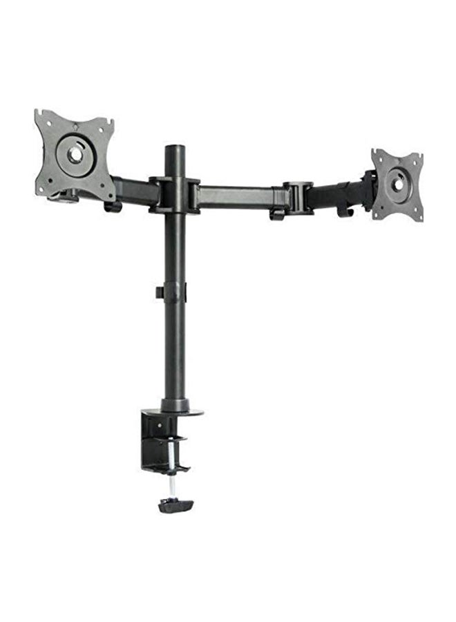 Height Adjustable Triple Monitor Arm Desk Stand Silver - Image 1