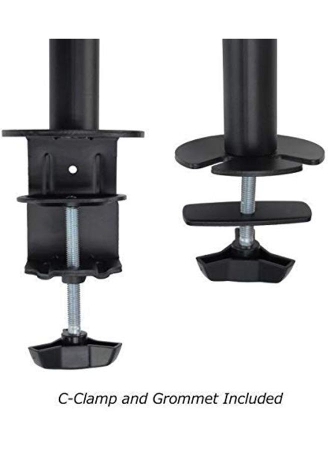 Height Adjustable Triple Monitor Arm Desk Stand Silver - Image 3