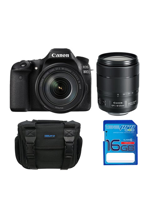 EOS 80D DSLR Camera With EF-S 18-135mm Lens With Accessories