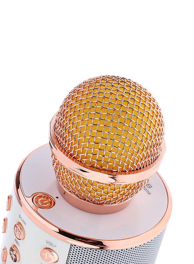 ميكروفون كاريوكي محمول باليد لاسلكي مزود بخاصية البلوتوث B07PBSV547 ذهبي وردي / فضي - Image 4