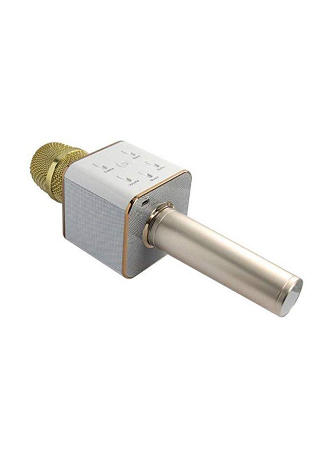 Q7 Wireless Handheld Bluetooth Karaoke Microphone B07MX7RZH7 Gold/Silver - Image 1