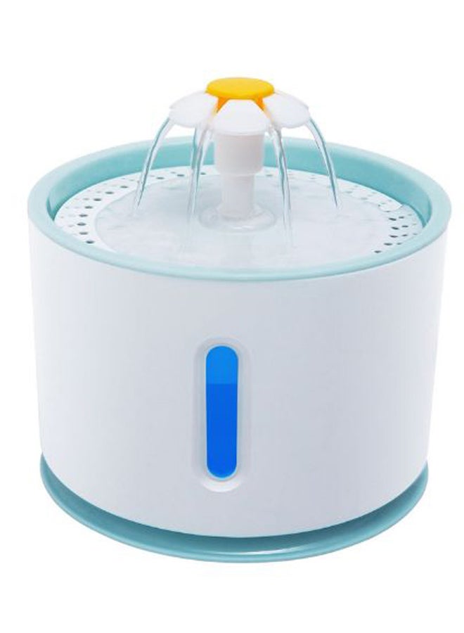 Generic Water Drinking Pet Fountain Dispenser With LED White/Blue 