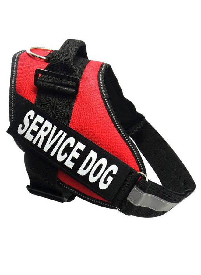 Reflective Service Dog Vest Harness Red/Black S